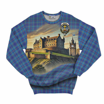 Tartan Vibes Clothing Mercer Tartan Family Crest Sweatshirt with Scottish Ancient Castle Style