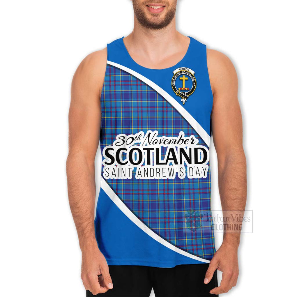 Tartan Vibes Clothing Mercer Family Crest Tartan Men's Tank Top Celebrate Saint Andrew's Day in Style