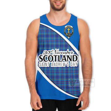 Tartan Vibes Clothing Mercer Family Crest Tartan Men's Tank Top Celebrate Saint Andrew's Day in Style