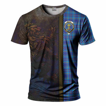 Tartan Vibes Clothing Mercer Tartan Family Crest T-Shirt Alba Gu Brath Be Brave Lion Ancient Style