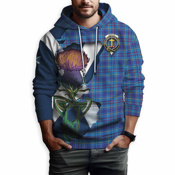 Tartan Vibes Clothing Mercer Tartan Family Crest Hoodie Scottish Thistle Celtic Inspired