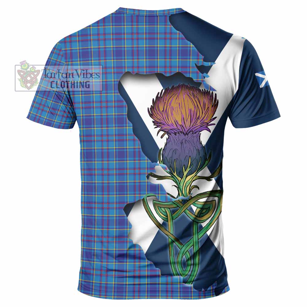 Tartan Vibes Clothing Mercer Tartan Family Crest T-Shirt Scottish Thistle Celtic Inspired