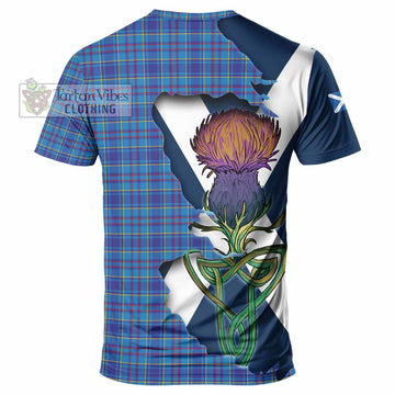 Tartan Vibes Clothing Mercer Tartan Family Crest T-Shirt Scottish Thistle Celtic Inspired