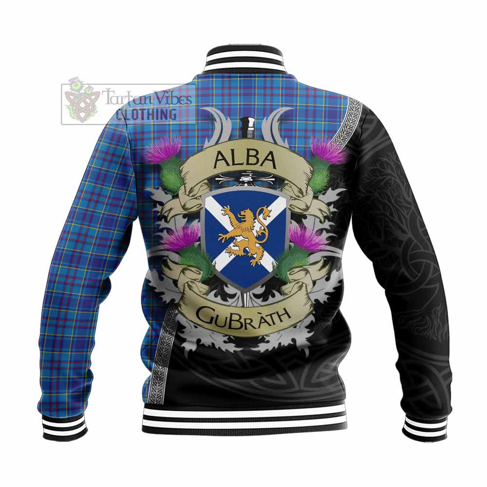 Tartan Vibes Clothing Mercer Tartan Family Crest Baseball Jacket Lion Rampant Royal Thistle Shield Celtic Inspired