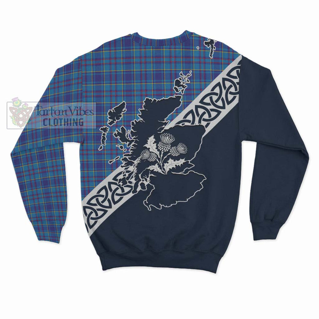 Tartan Vibes Clothing Mercer Tartan Sweatshirt Featuring Thistle and Scotland Map