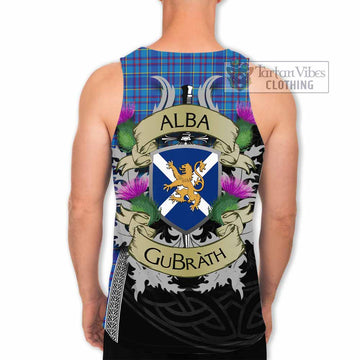 Tartan Vibes Clothing Mercer Tartan Family Crest Men's Tank Top Lion Rampant Royal Thistle Shield Celtic Inspired