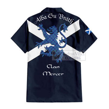 Mercer Tartan Lion Rampant Hawaiian Shirt Proudly Display Your Heritage with Alba Gu Brath and Clan Name