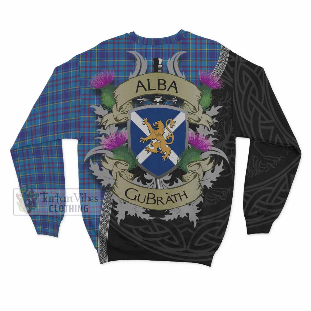 Tartan Vibes Clothing Mercer Tartan Family Crest Sweatshirt Lion Rampant Royal Thistle Shield Celtic Inspired
