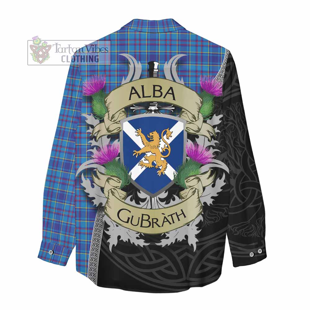 Tartan Vibes Clothing Mercer Tartan Family Crest Women's Casual Shirt Lion Rampant Royal Thistle Shield Celtic Inspired