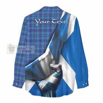 Mercer Tartan Women's Casual Shirt with Family Crest Scotland Patriotic Style