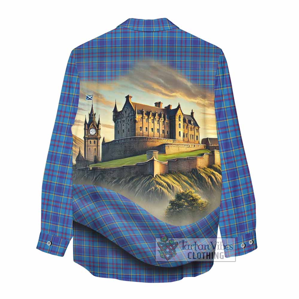 Tartan Vibes Clothing Mercer Tartan Family Crest Women's Casual Shirt with Scottish Ancient Castle Style
