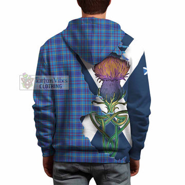 Tartan Vibes Clothing Mercer Tartan Family Crest Hoodie Scottish Thistle Celtic Inspired