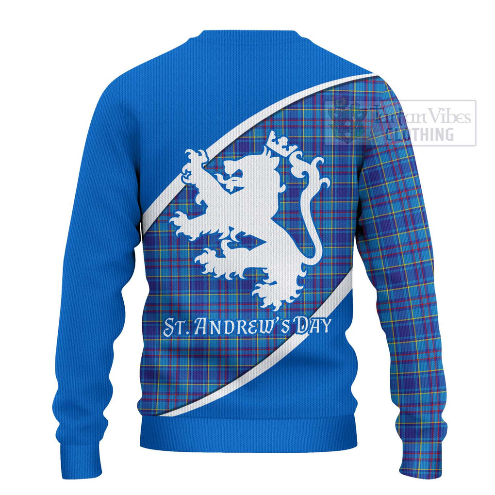 Tartan Vibes Clothing Mercer Family Crest Tartan Knitted Sweater Celebrate Saint Andrew's Day in Style