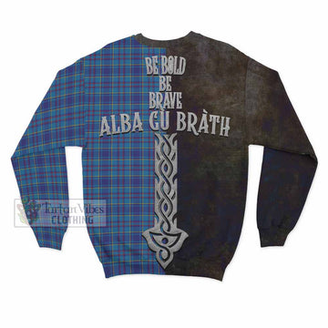 Mercer Tartan Family Crest Sweatshirt Alba Gu Brath Be Brave Lion Ancient Style