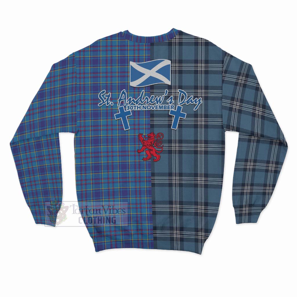 Tartan Vibes Clothing Mercer Tartan Sweatshirt Happy St. Andrew's Day Half Tartan Style