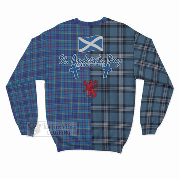 Tartan Vibes Clothing Mercer Tartan Sweatshirt Happy St. Andrew's Day Half Tartan Style