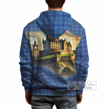 Tartan Vibes Clothing Mercer Tartan Family Crest Hoodie with Scottish Ancient Castle Style