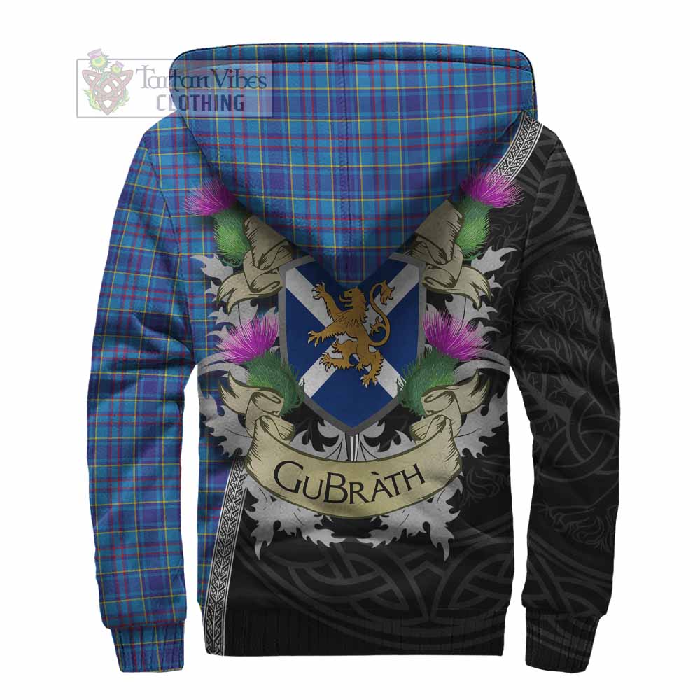 Tartan Vibes Clothing Mercer Tartan Family Crest Sherpa Hoodie Lion Rampant Royal Thistle Shield Celtic Inspired