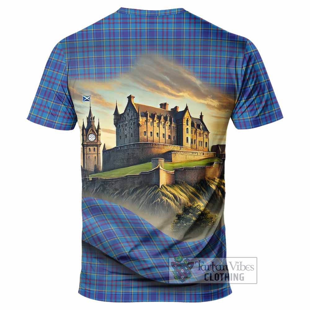 Tartan Vibes Clothing Mercer Tartan Family Crest T-Shirt with Scottish Ancient Castle Stype