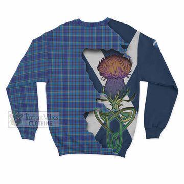 Tartan Vibes Clothing Mercer Tartan Family Crest Sweatshirt Scottish Thistle Celtic Inspired