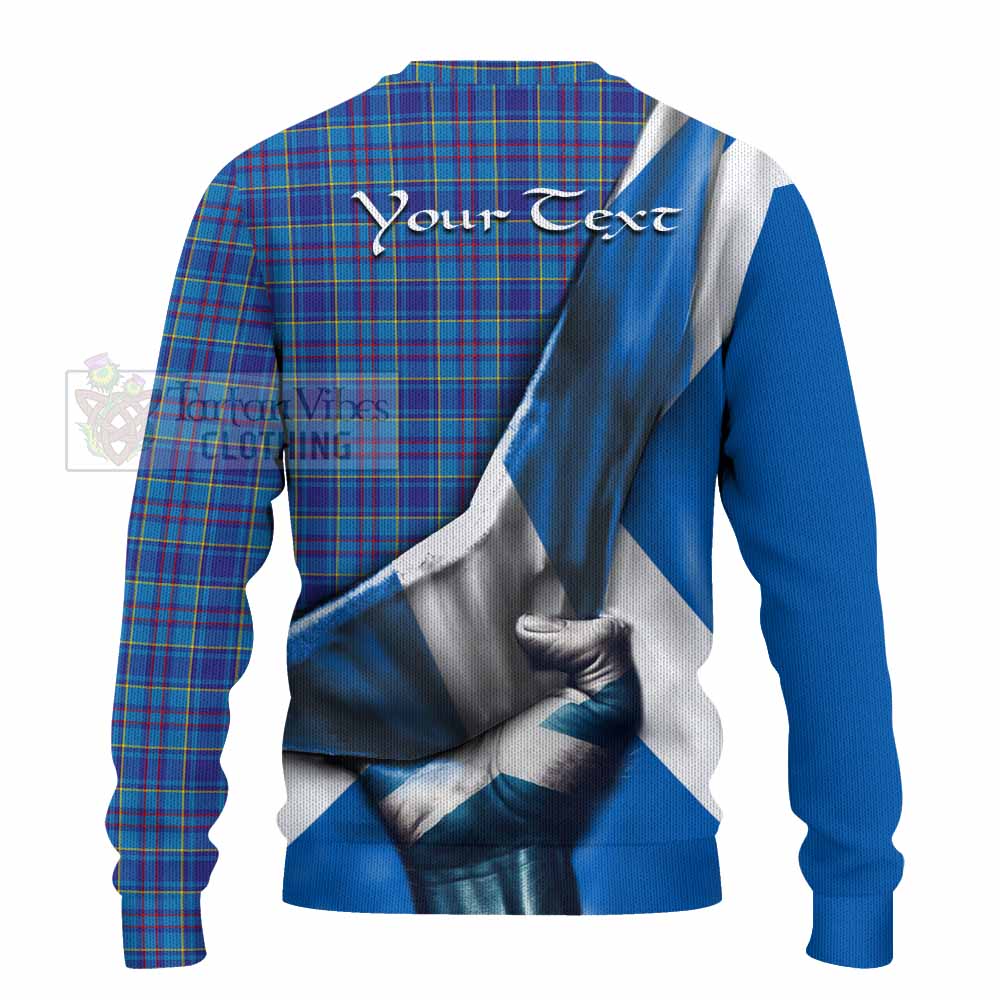 Tartan Vibes Clothing Mercer Tartan Knitted Sweater with Family Crest Scotland Patriotic Style