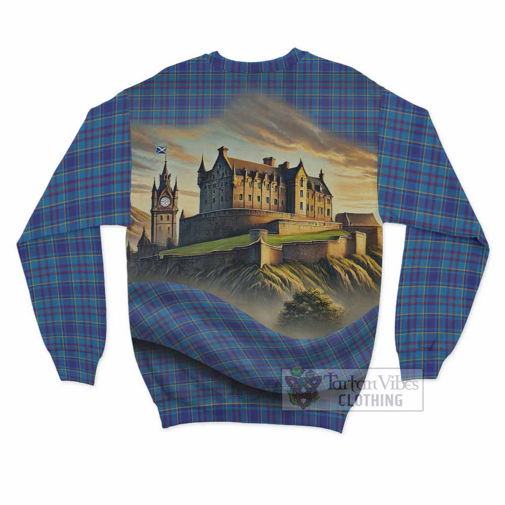 Tartan Vibes Clothing Mercer Tartan Family Crest Sweatshirt with Scottish Ancient Castle Style