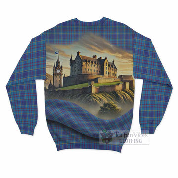 Tartan Vibes Clothing Mercer Tartan Family Crest Sweatshirt with Scottish Ancient Castle Style