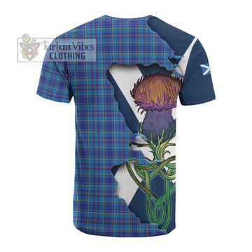 Tartan Vibes Clothing Mercer Tartan Family Crest Cotton T-shirt Scottish Thistle Celtic Inspired