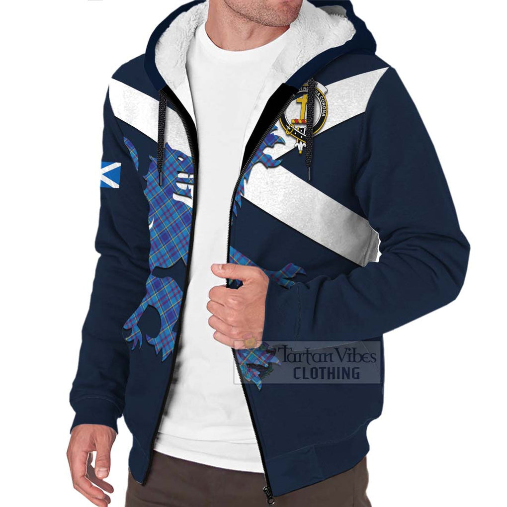 Tartan Vibes Clothing Mercer Tartan Lion Rampant Sherpa Hoodie – Proudly Display Your Heritage with Alba Gu Brath and Clan Name