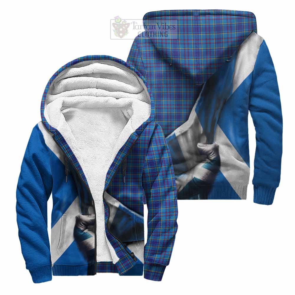 Tartan Vibes Clothing Mercer Tartan Sherpa Hoodie with Family Crest Scotland Patriotic Style
