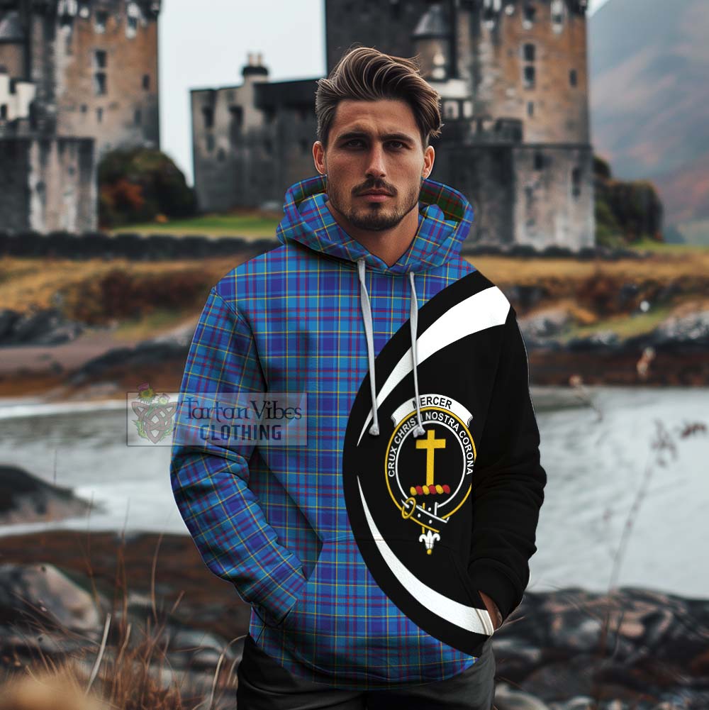 Tartan Vibes Clothing Mercer Tartan Cotton Hoodie with Family Crest Circle Style