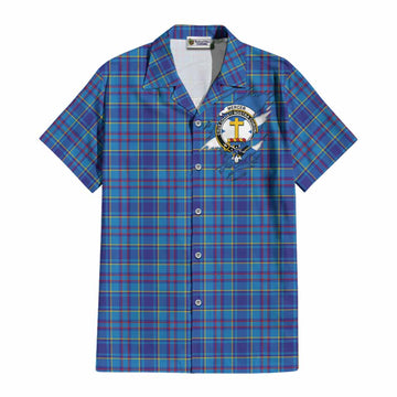 Mercer Clan Crest In Me Tartan Cotton Hawaiian Shirt Scotland Flag Style
