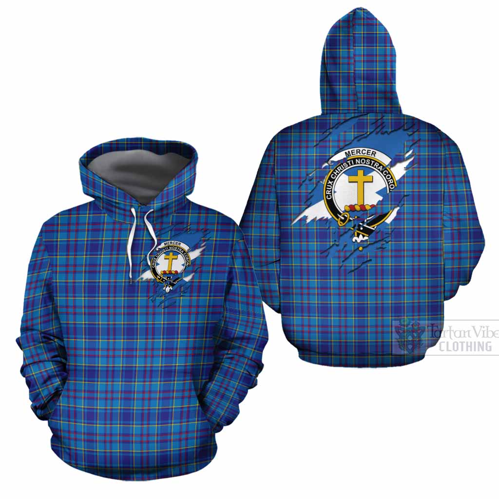 Mercer Clan Crest In Me Tartan Cotton Hoodie Scotland Flag Style