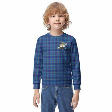 Mercer Clan Crest In Me Tartan Kid Knitted Sweatshirt Scotland Flag Style