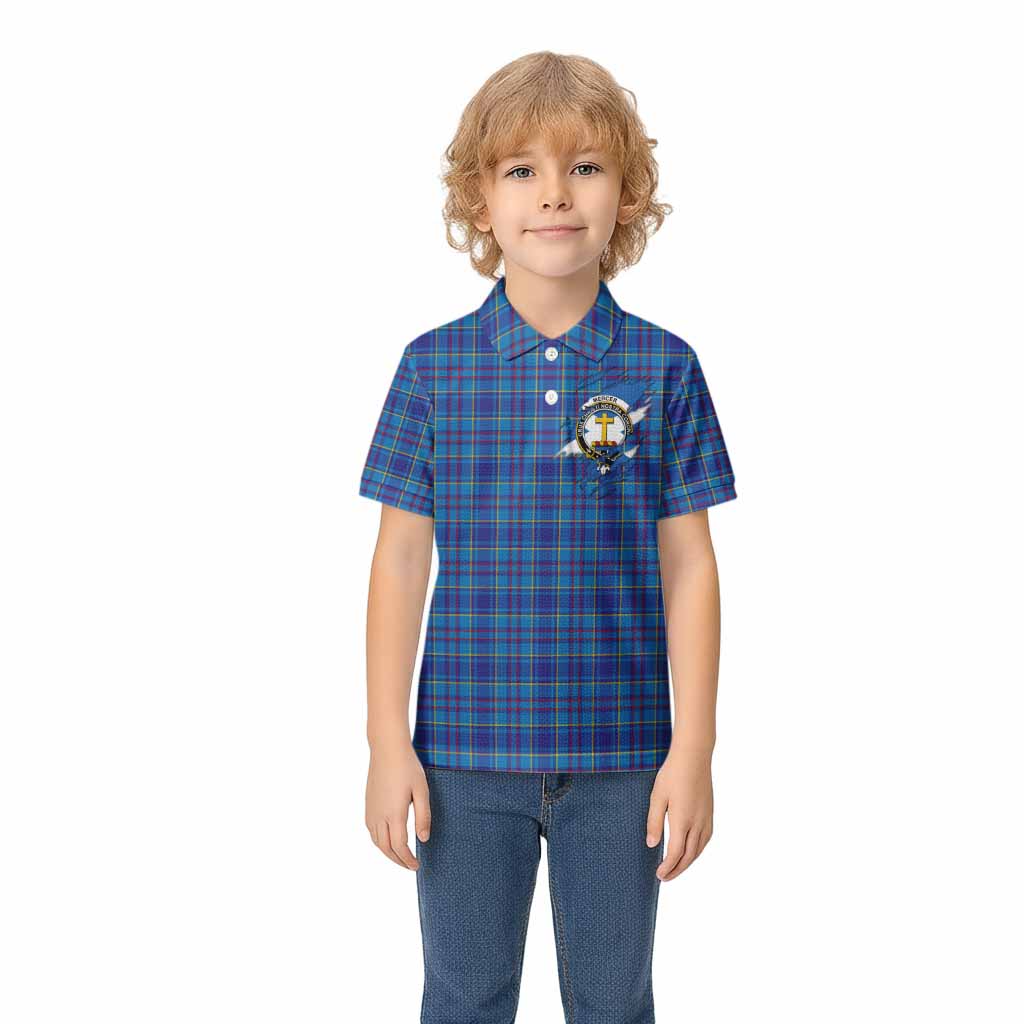 Mercer Clan Crest In Me Tartan Kid Polo Shirt Scotland Flag Style