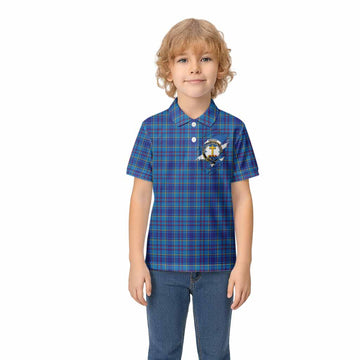 Mercer Clan Crest In Me Tartan Kid Polo Shirt Scotland Flag Style