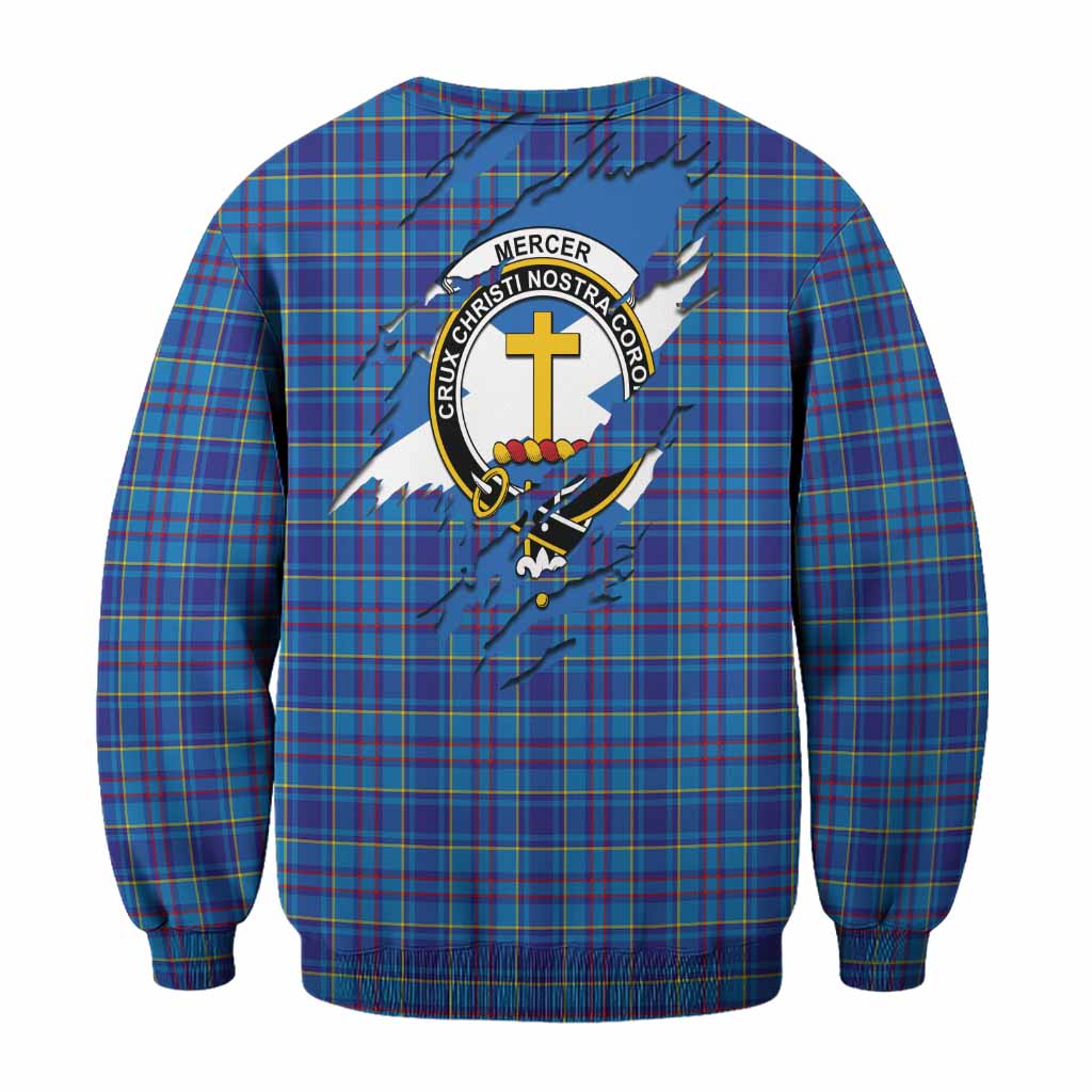 Mercer Clan Crest In Me Tartan Sweatshirt Scotland Flag Style