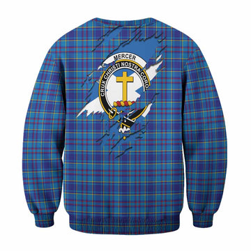 Mercer Clan Crest In Me Tartan Sweatshirt Scotland Flag Style