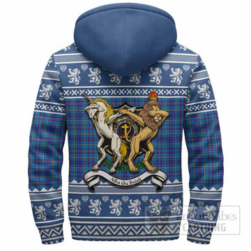 Mercer Clan Tartan Crest Christmas Fleece Hoodie Coat of Arms Funny Style