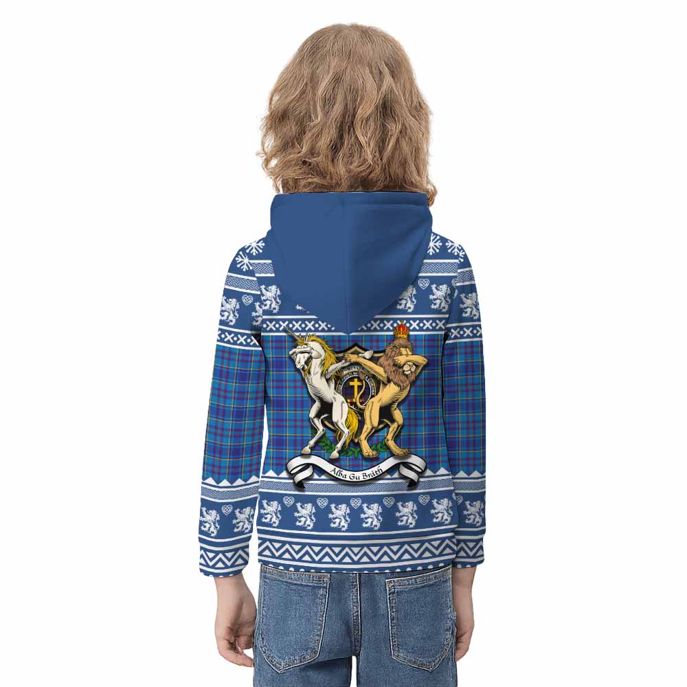 Mercer Clan Tartan Crest Christmas Kid Hoodie Coat of Arms Funny Style - Tartan Vibes Clothing