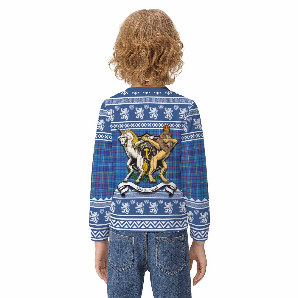 Mercer Clan Tartan Crest Christmas Kid Ugly Sweatshirt Coat of Arms Funny Style - Tartan Vibes Clothing