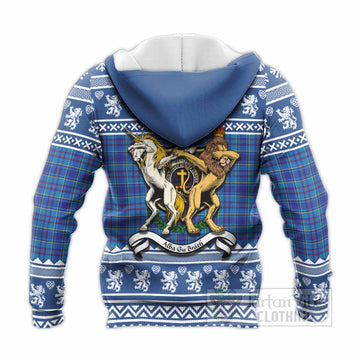 Mercer Clan Tartan Crest Christmas Knitted Hoodie Coat of Arms Funny Style