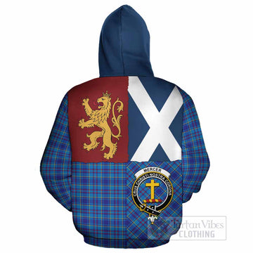 Mercer Crest Tartan Cotton Hoodie with Lion Rampant Saltire Style