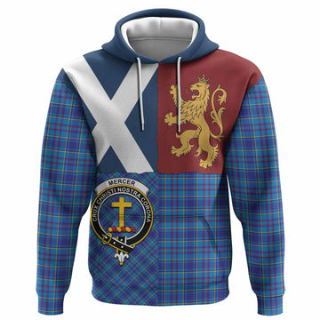 Mercer Crest Tartan Hoodie with Lion Rampant Saltire Style
