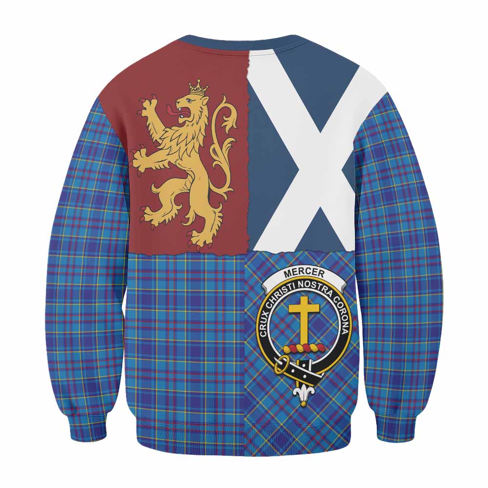 Mercer Crest Tartan Sweatshirt with Lion Rampant Saltire Style