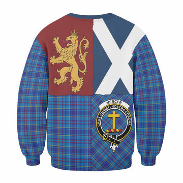 Mercer Crest Tartan Sweatshirt with Lion Rampant Saltire Style