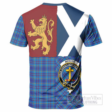 Mercer Crest Tartan T-Shirt with Lion Rampant Saltire Style