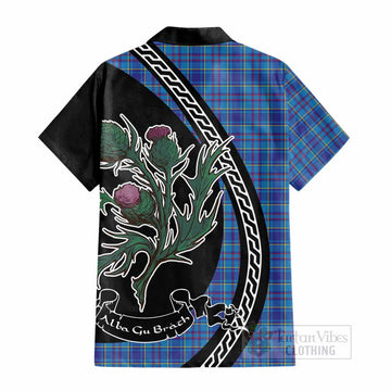 Mercer Family Crest Tartan Cotton Hawaiian Shirt Alba Thistle Inspired - Tartan Vibes Clothing