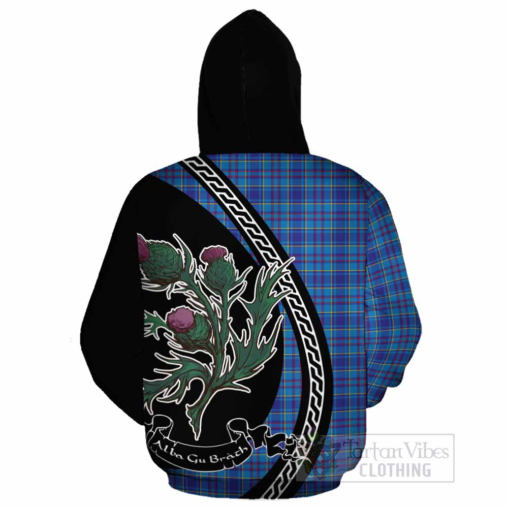 Mercer Family Crest Tartan Cotton Hoodie Alba Thistle Inspired - Tartan Vibes Clothing