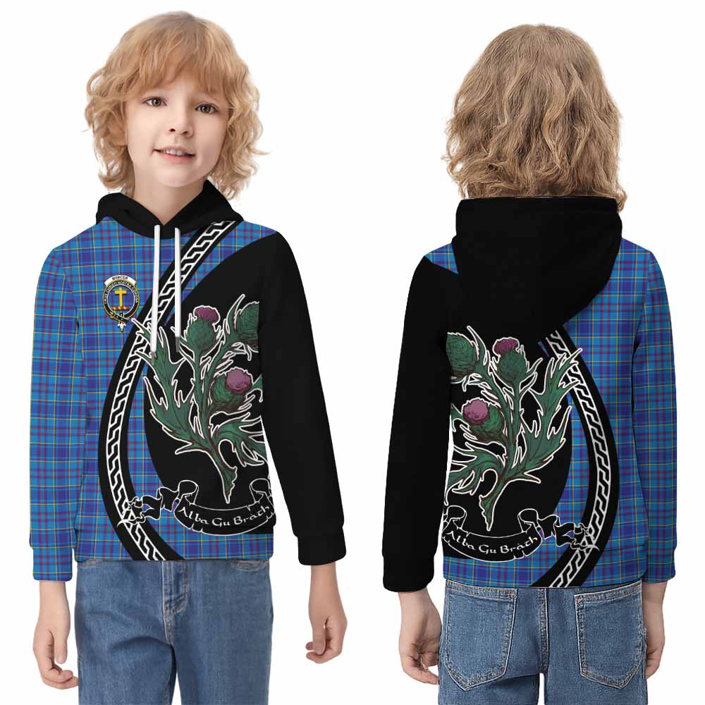 Mercer Family Crest Tartan Kid Hoodie Alba Thistle Inspired - Tartan Vibes Clothing